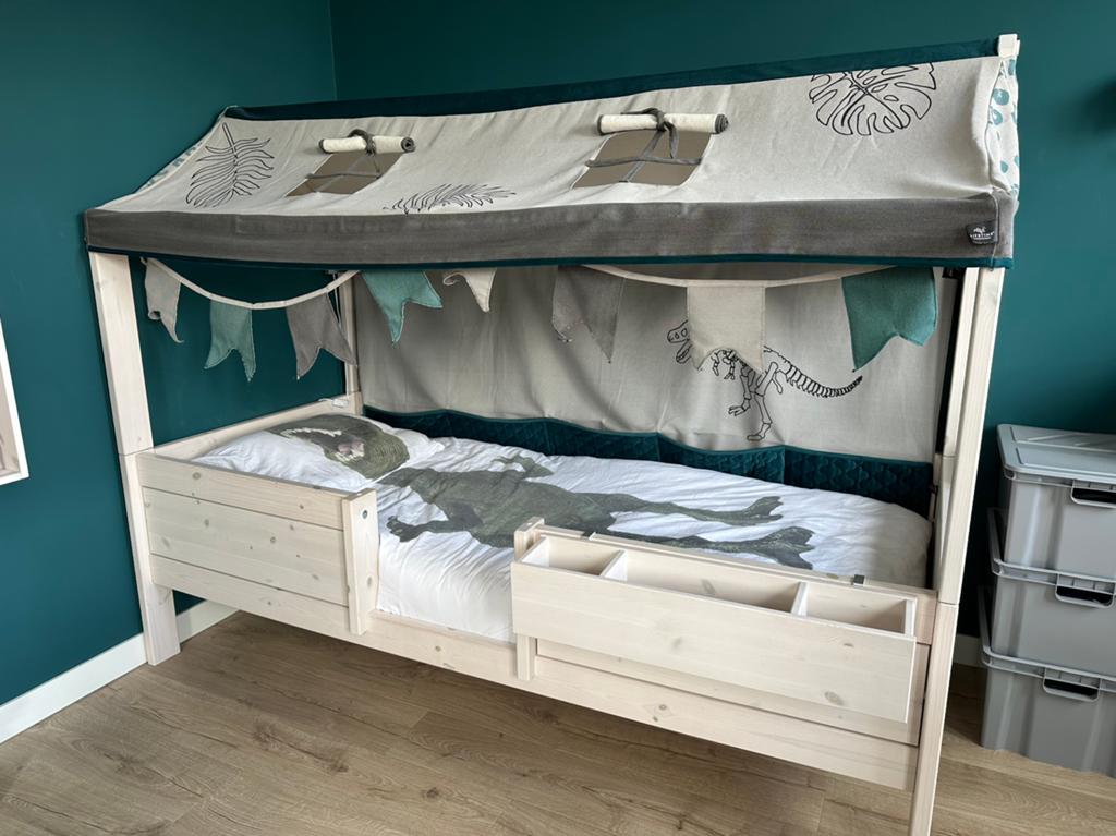 Lifetime 4-in-1 kinderbed Dino thema (om te bouwen), Kinderen en Baby's, Kinderkamer | Bedden, Ophalen, 85 tot 100 cm, Gebruikt