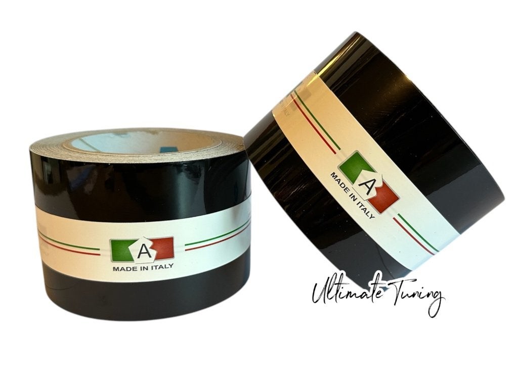APA Ultra Gloss Zwart De Chrome Wrap | 8cm x 15 Meter Op=Op, Verzenden