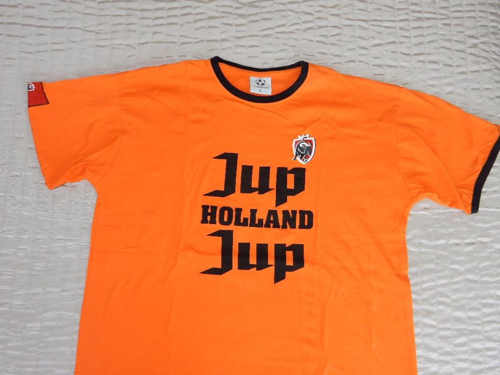 Te Koop T- Shirt Jup Holland Jup maat L, Ophalen of Verzenden, Zo goed als nieuw, Maat 52/54 (L), Oranje