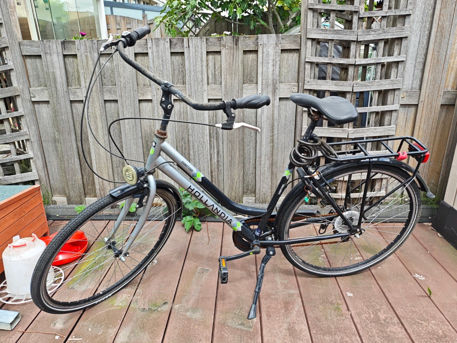 Hollandia Damesfiets - Opknappertje, Fietsen en Brommers, Gebruikt, Velgrem, Versnellingen, 50 tot 53 cm