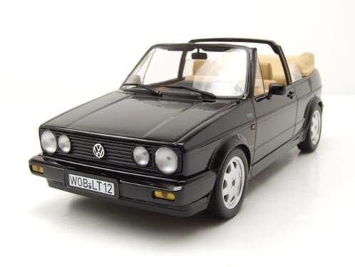Volkswagen Golf I Cabriolet 1992 Zwart 1-18 Norev, 70-72 avenue de Bohlen 69120 Vaulx-en-Velin, Auto, Norev, Ophalen of Verzenden