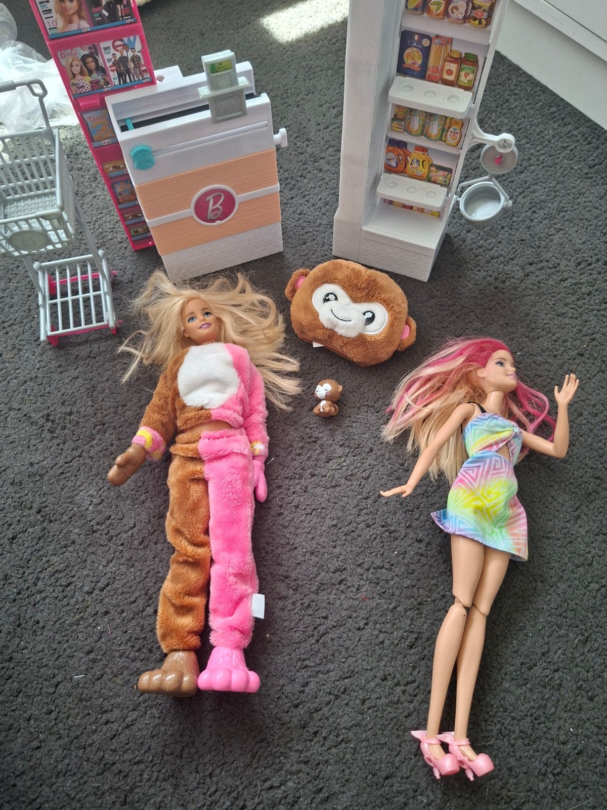 Barbie poppen en winkeltje set, Ophalen of Verzenden
