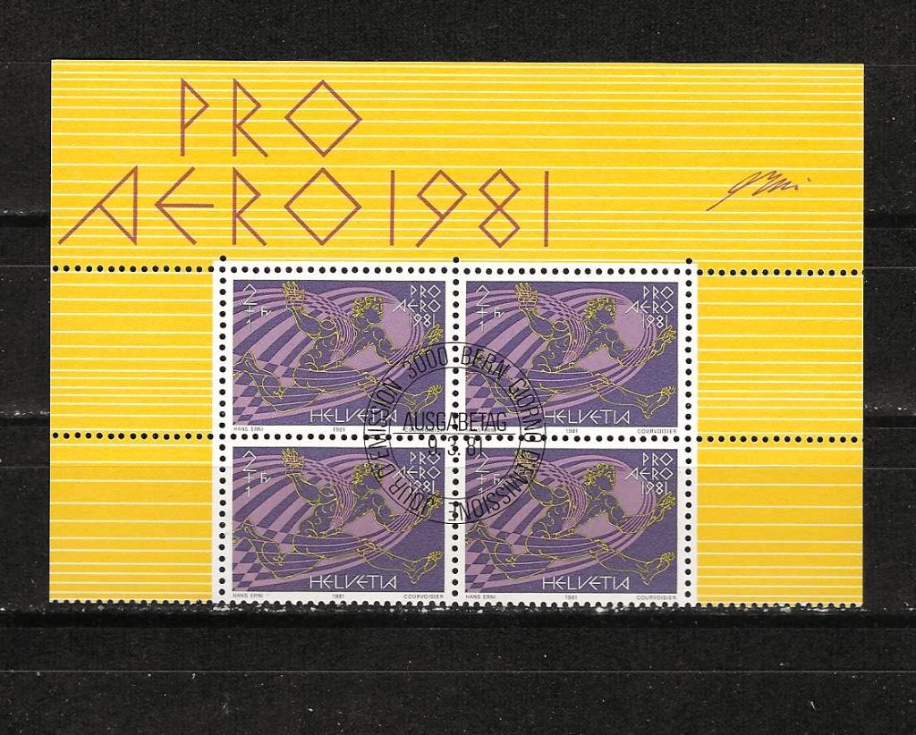 Zwitserland 1196 blok van 4, Postzegels en Munten, Postzegels | Europa | Zwitserland, Ophalen of Verzenden, Gestempeld