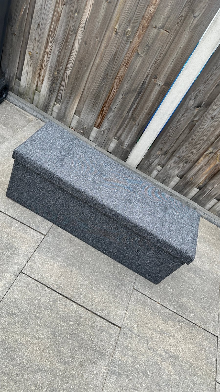 Tectake hocker met opbergruimte lichtgrijs, Tuin en Terras, Tuinmeubel-accessoires, Ophalen, Zo goed als nieuw