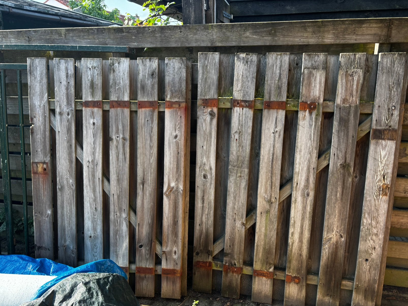 Poort 230breed 170 hoog, Ophalen, Gebruikt, 150 tot 200 cm, Hout