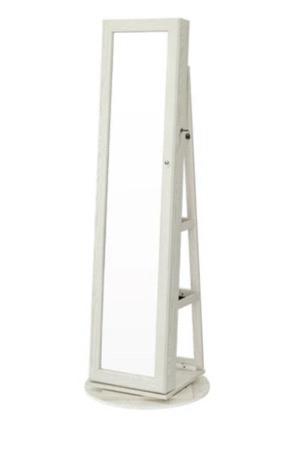 SONGMICS Draaibaar sieradenkastje met spiegel, Minder dan 50 cm, Nieuw, Ophalen of Verzenden, Minder dan 100 cm