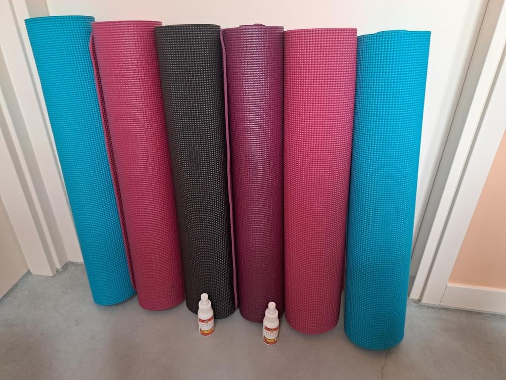 6 Yogamatten, 184x63 cm, 5mm dik, Sport en Fitness, Yoga en Pilates, Ophalen, Zo goed als nieuw, Yogamat