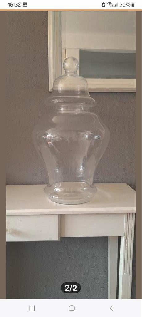 Grote glazen apothekerspot - klassieker, Antiek en Kunst, Ophalen