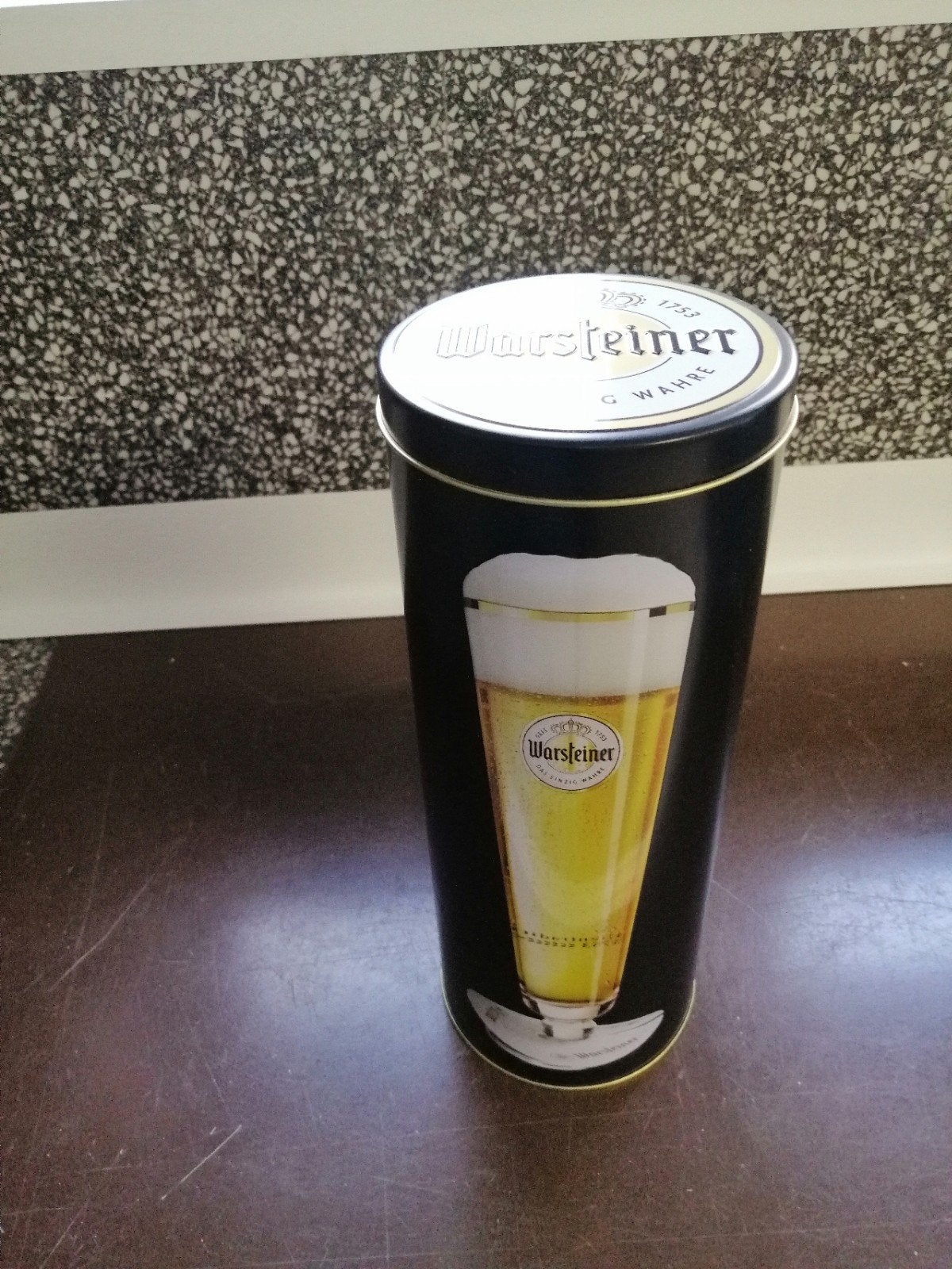 Warsteiner metalen koker nieuw zie alle foto's, Verzamelen, Biermerken, Ophalen of Verzenden, Nieuw, Reclamebord, Plaat of Schild