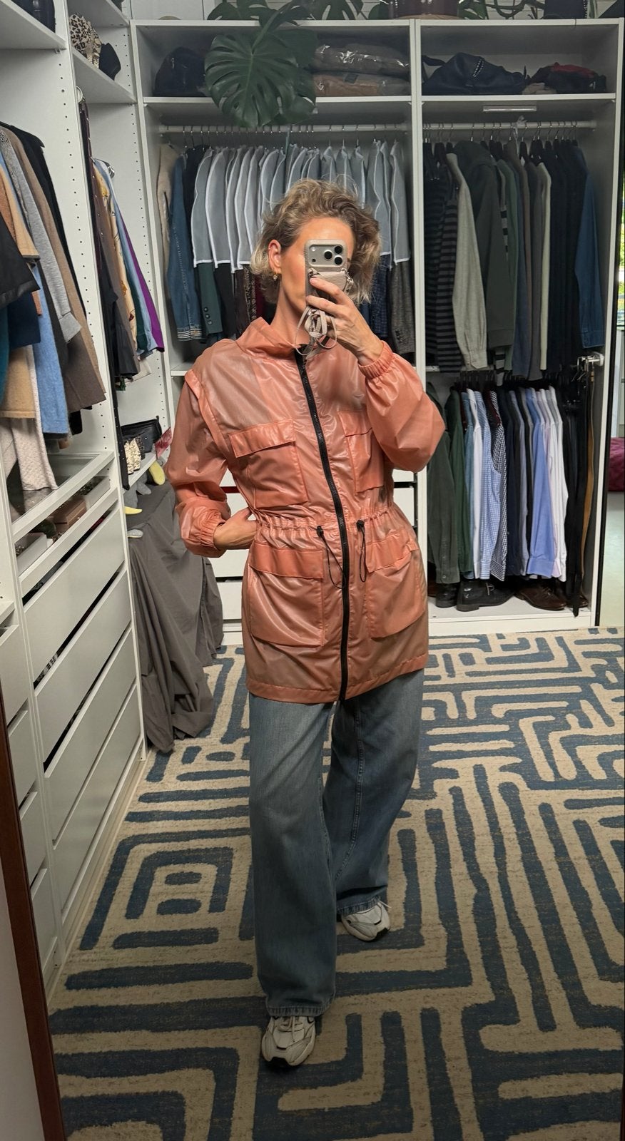Semi transparante regenjas Rains S/M, Ophalen of Verzenden, Nieuw, Maat 36 (S), Roze