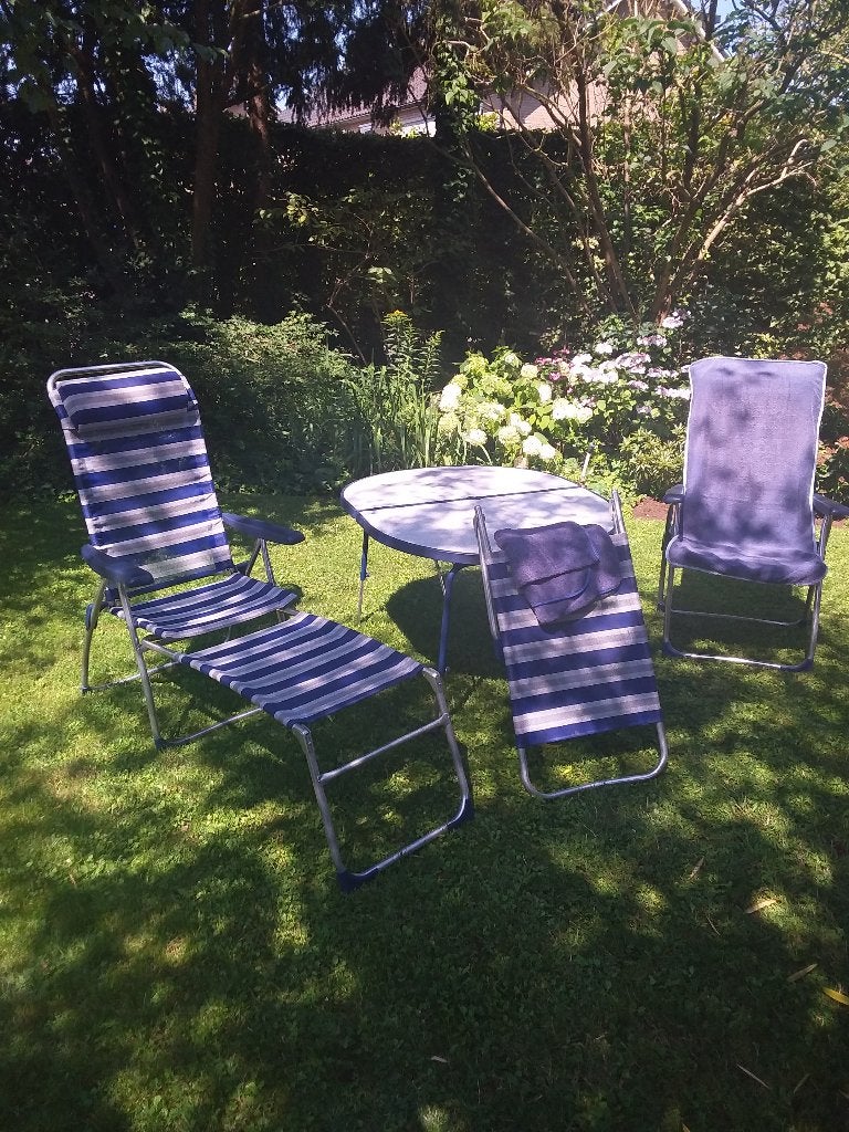 campingtafel met stoelen, Ophalen, Gebruikt, Campingtafel