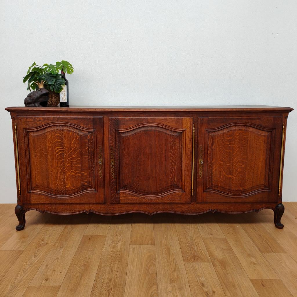 Vintage landelijk Louis XV dressoir wandkast buffetkast  409, Valkenswaard, Gebruikt, Info@flashbackfurniture.nl, 150 tot 200 cm