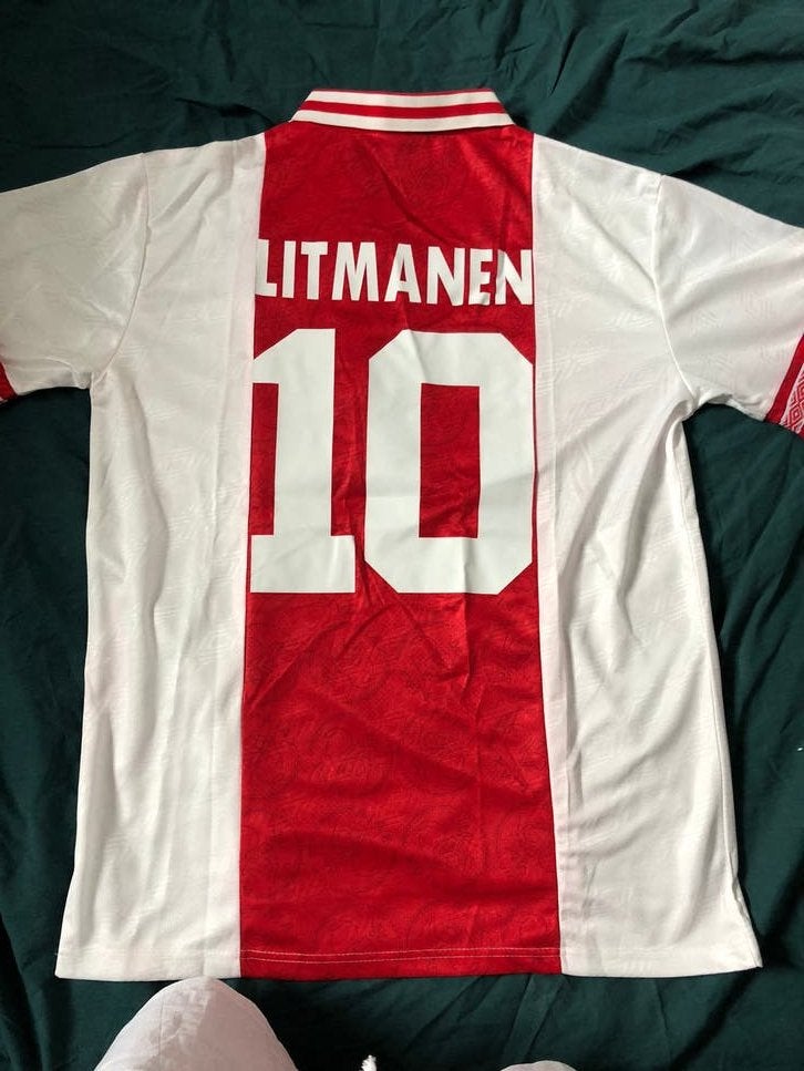 Litmanen ajax retro voetbalshirt maat M, Ophalen of Verzenden