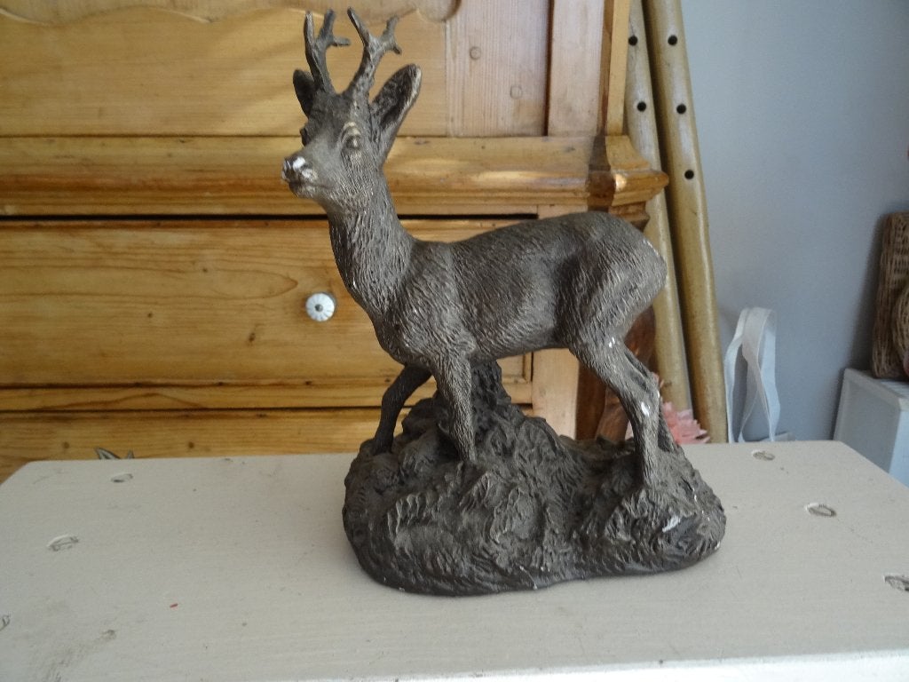 Oud beeld hert Design Henk Roosink, Ophalen, Minder dan 20 cm, Gemerkt, Zoogdier