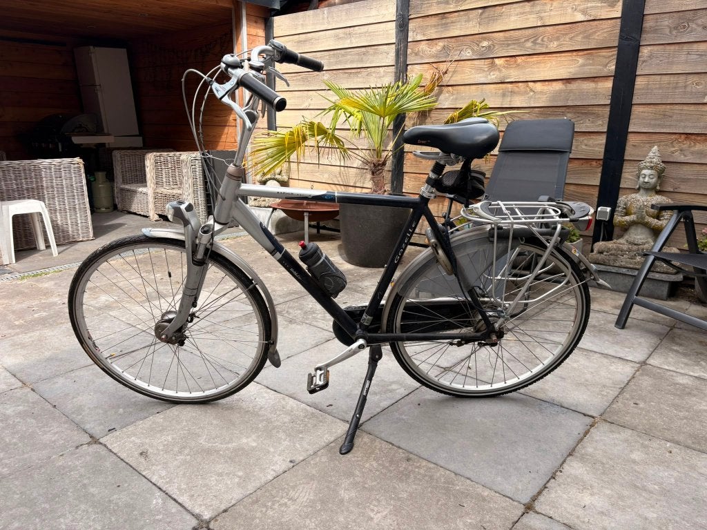 GAZELLE Saphir Goldline herenfiets L-57cm, Ophalen, Zo goed als nieuw, 50 km per accu of meer, 55 tot 59 cm