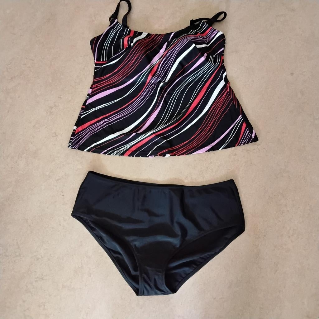 "Anita" - Tankini, zwart broekje, gestreept bovenstukje. 44, Zwart, Ophalen of Verzenden, Zo goed als nieuw, Anita