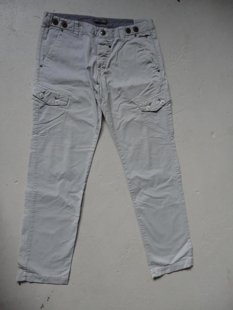 Lichtgrijze katoenen broek van CAST IRON 33/34, Maat 52/54 (L), Ophalen of Verzenden, Zo goed als nieuw, Cast Iron