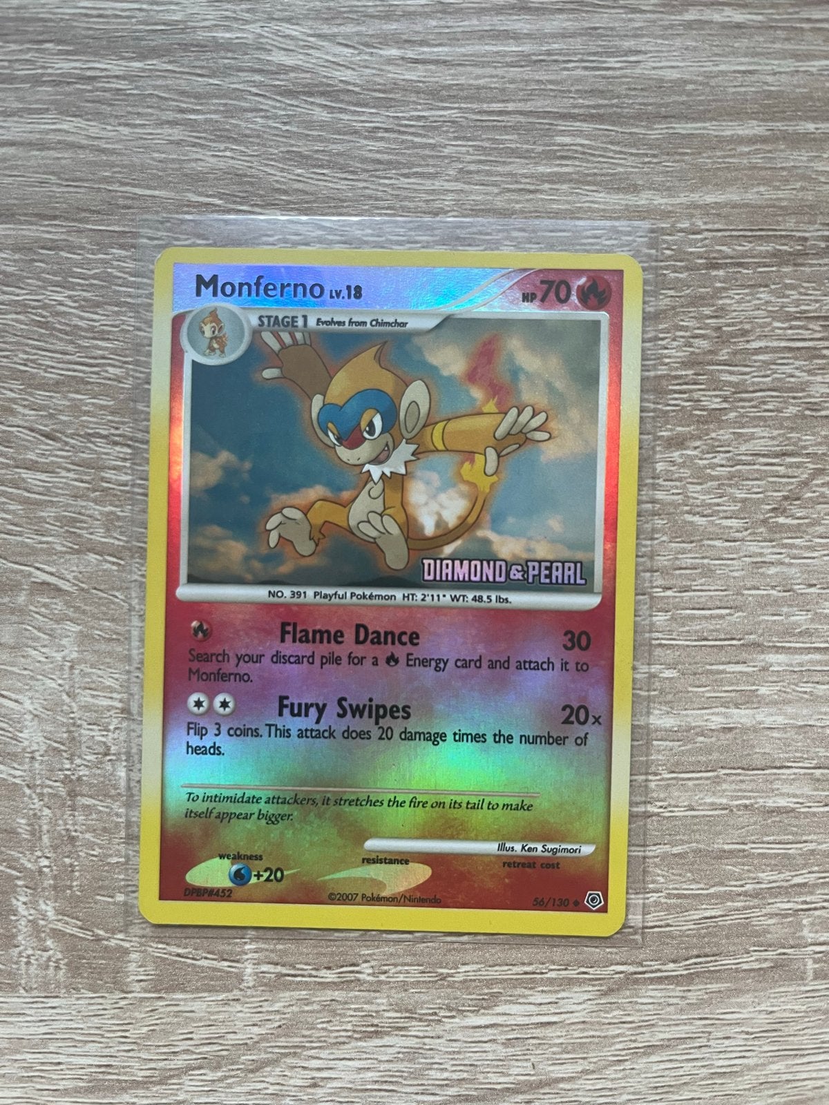 Monferno Burger King Promo Pokémon Kaart (Moderately Played), Ophalen of Verzenden, Gebruikt, Losse kaart
