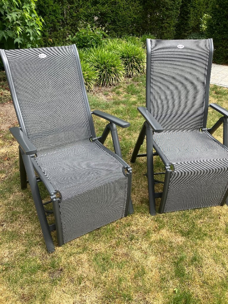 Hartman Alice relaxstoel aluminium antraciet, Ophalen, Zo goed als nieuw, Campingstoel