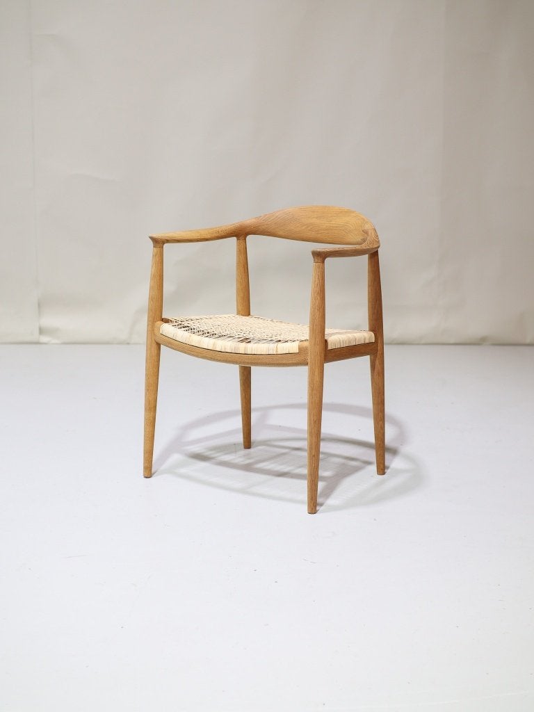 The Round Chair Hans J. Wegner Johannes Hansen JH501, Huis en Inrichting, Ophalen, -, Hout, Zo goed als nieuw