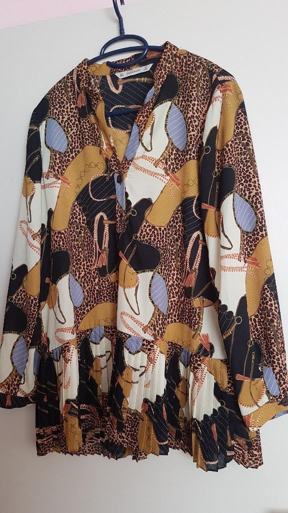Plisee blouse, Overige kleuren, Verzenden, Zara, Nieuw