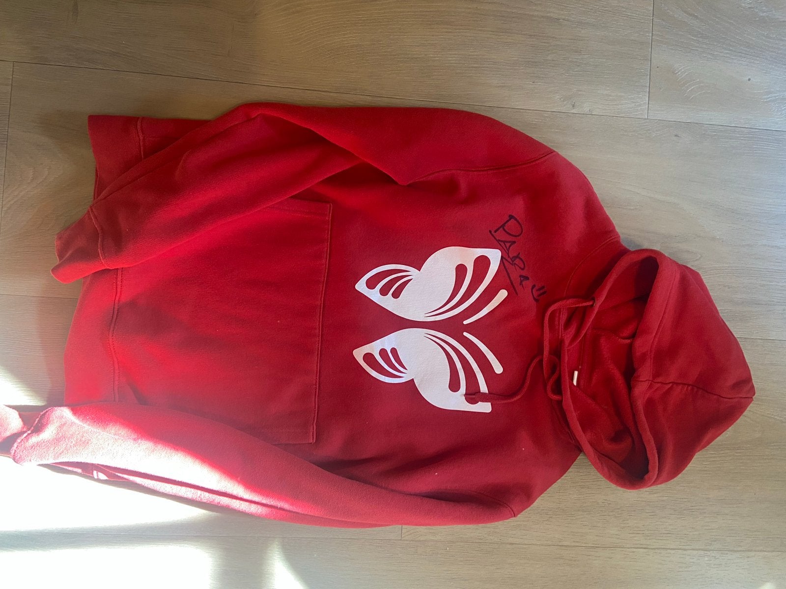 Paraduz hoodie met handtekening  - Maat XS, Ophalen of Verzenden, Gedragen, Maat 46 (S) of kleiner, Rood