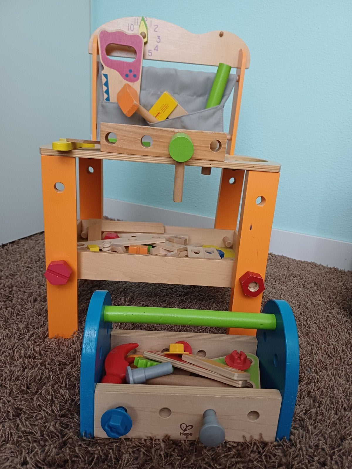 houten werkbank met gereedschapskoffer, Kinderen en Baby's, Ophalen, Gebruikt, Overige typen