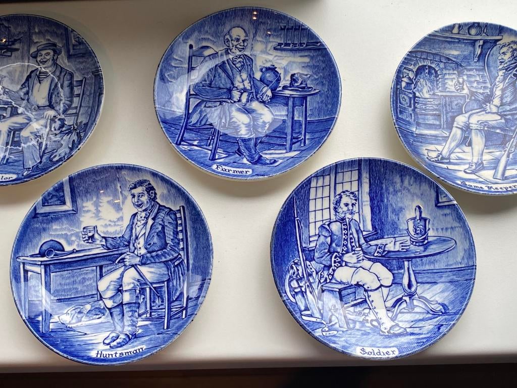 Wedgewood kleine bordjes met oude ambachten, Ophalen of Verzenden