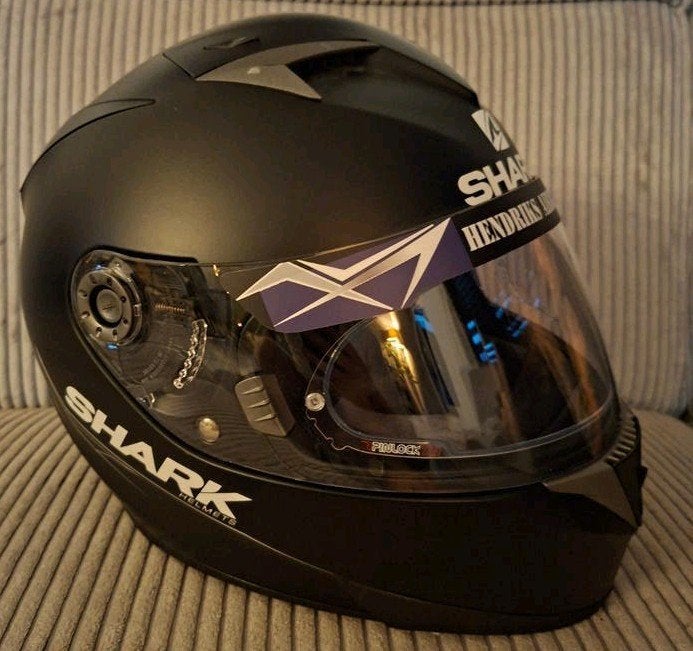 Shark S900 zgan met ingebouwd zonnevizier, XS, Shark, Ophalen of Verzenden, Integraalhelm
