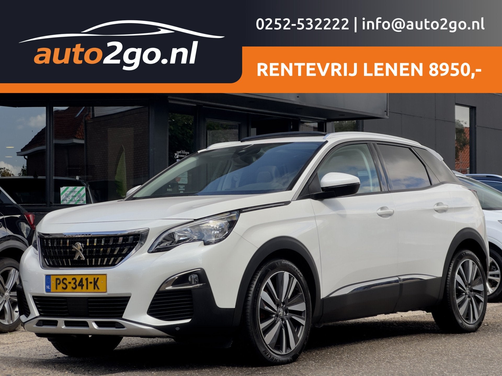 Peugeot 3008 1.6 BLUE-HDI GT-Line PANODAK SPORTLEDER 19 INCH, Voorwielaandrijving, Dealer onderhouden, Gebruikt, Euro 6