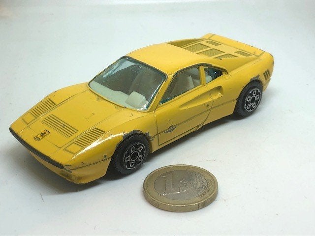 Ferrari GTO Geel, Bburago, Ophalen of Verzenden, Gebruikt, Auto, Overige merken
