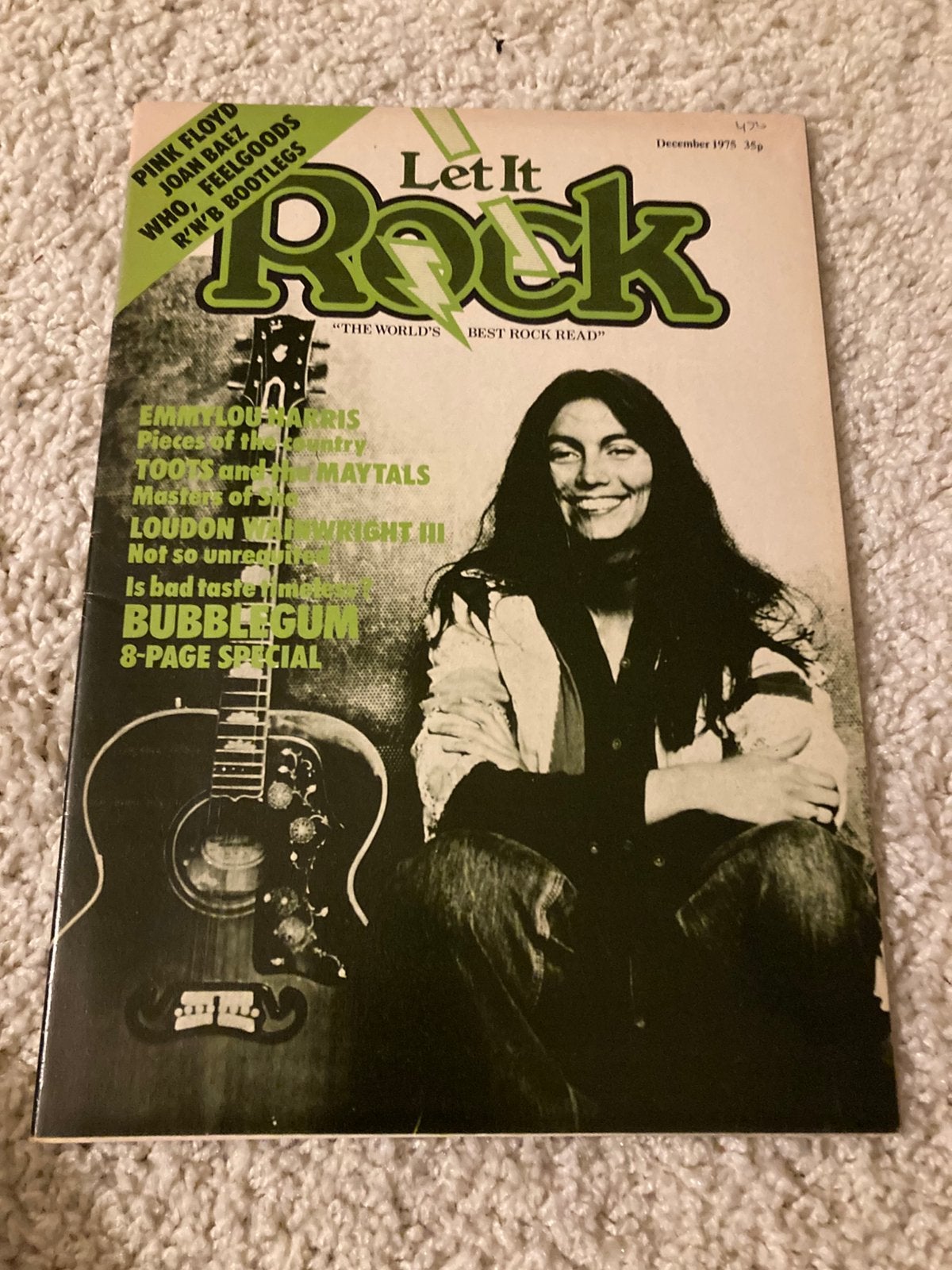 LET IT ROCK Magazine 1975 BUBBLEGUM Emmylou Harris MAYTAL, Boeken, Ophalen of Verzenden, Zo goed als nieuw, Muziek, Film of Tv