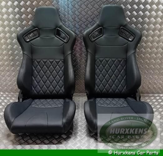 Set sport stoelen-zwart met ruitpatroon Land Rover Defender, Auto-onderdelen, Interieur en Bekleding, -, -, Nieuw, Ophalen of Verzenden