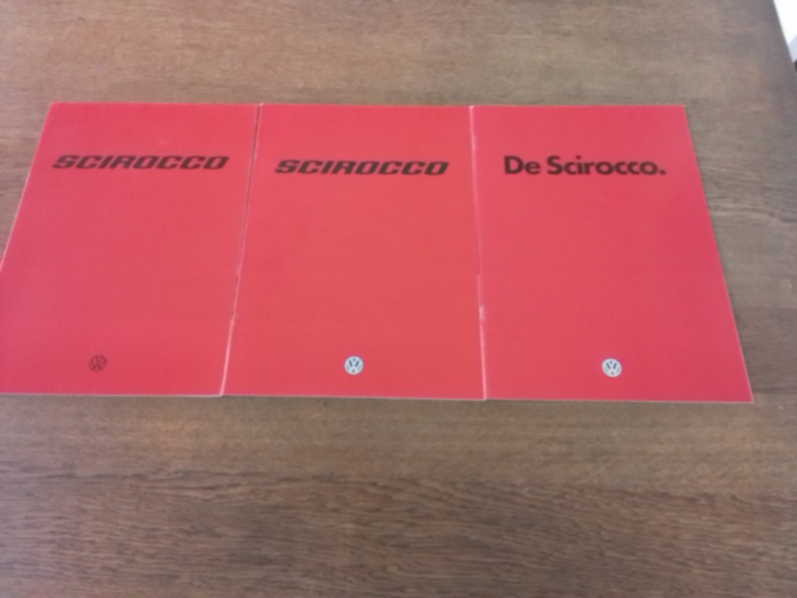 Folders Volkswagen Scirocco 1977, 1978 en 1980, Ophalen of Verzenden, Zo goed als nieuw, Volkswagen