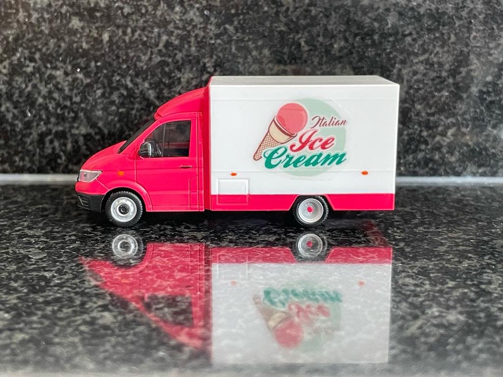 Decals transfer set ice cream ijswagen foodtruck 1:87 H0, Verzenden, Nieuw