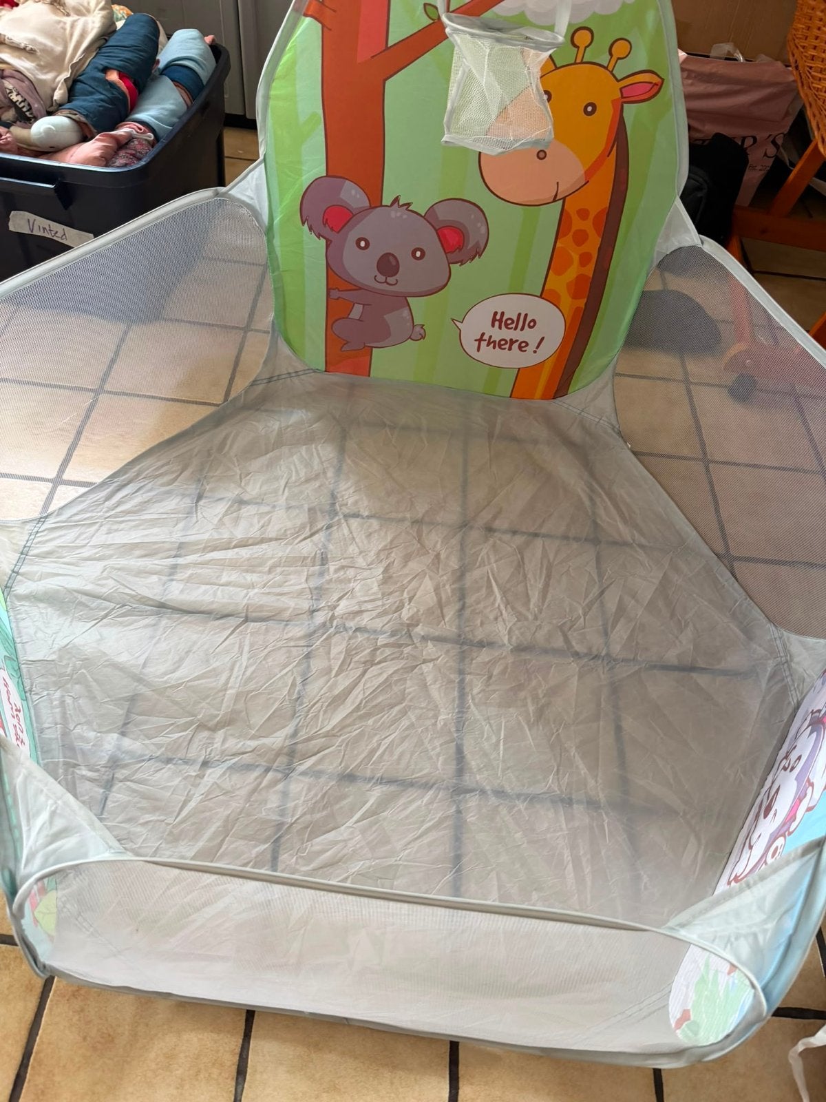 Baby speelkleed/box met dierenprint, Ophalen, Zo goed als nieuw, Speelkleed