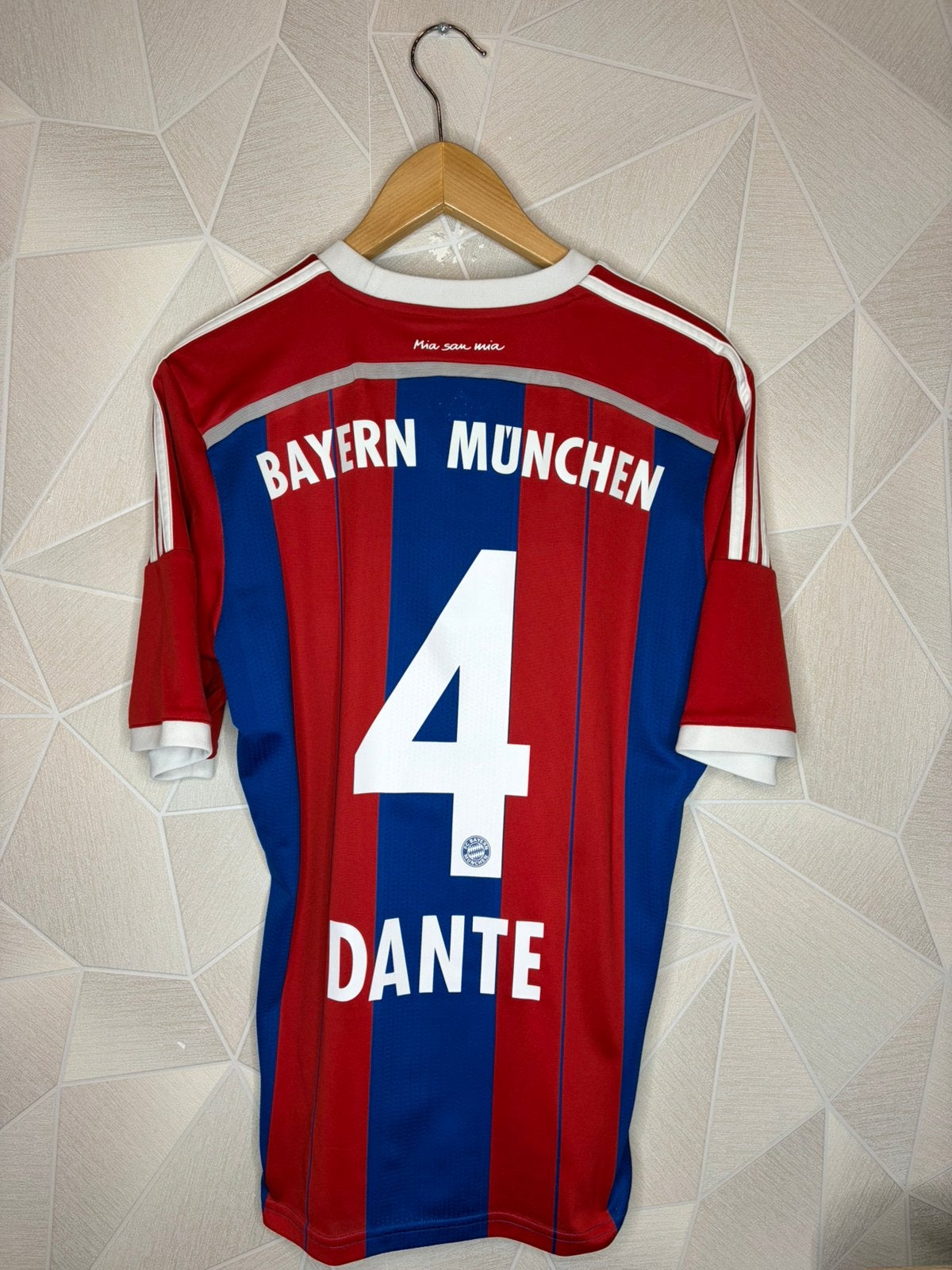 Bayern München Thuis 2014/2015 Dante, Sport en Fitness, Voetbal, Zo goed als nieuw, Shirt, Maat M, Ophalen of Verzenden