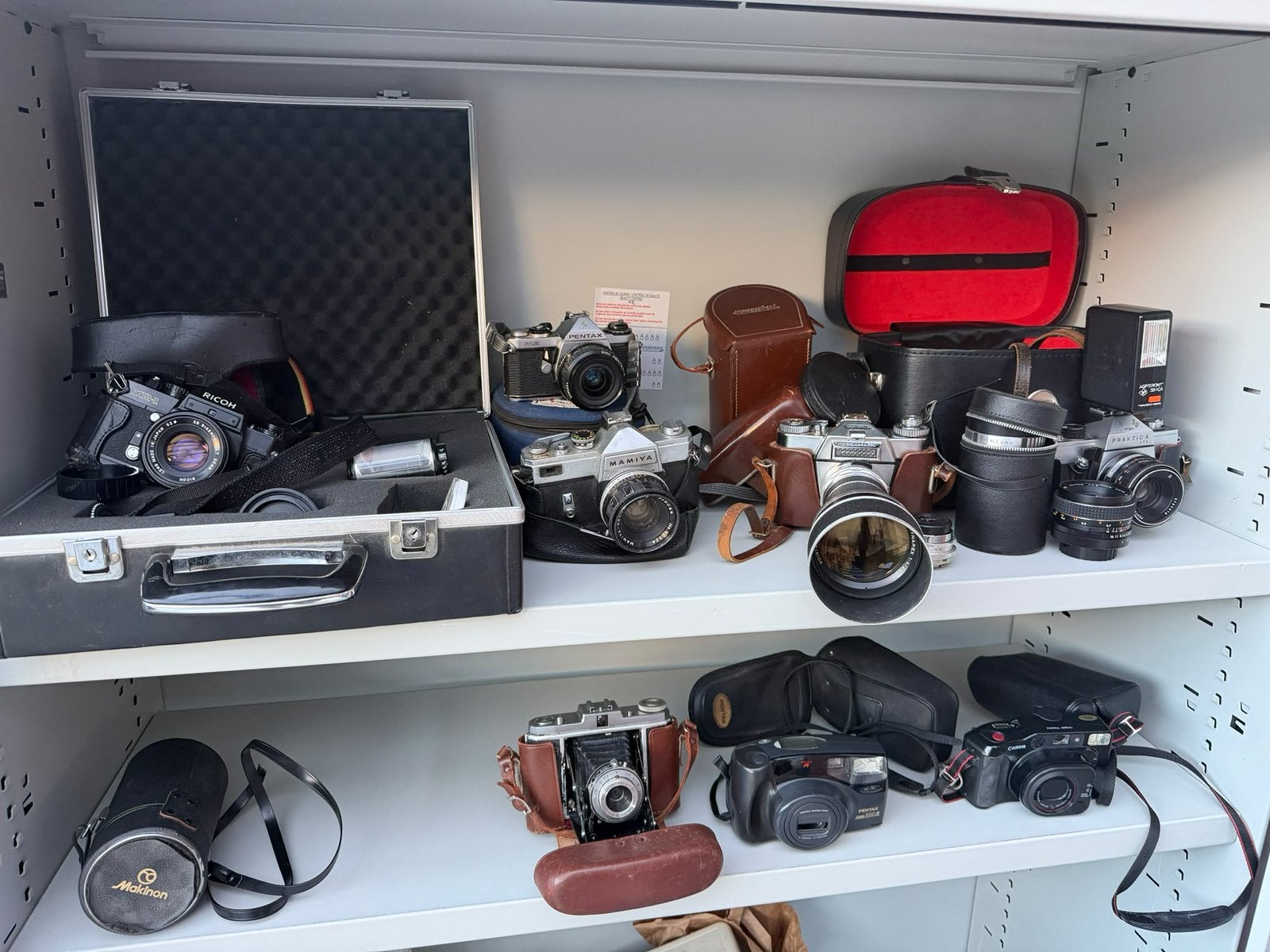 Partij analoog  camera’s, Ophalen, Spiegelreflex, Overige Merken