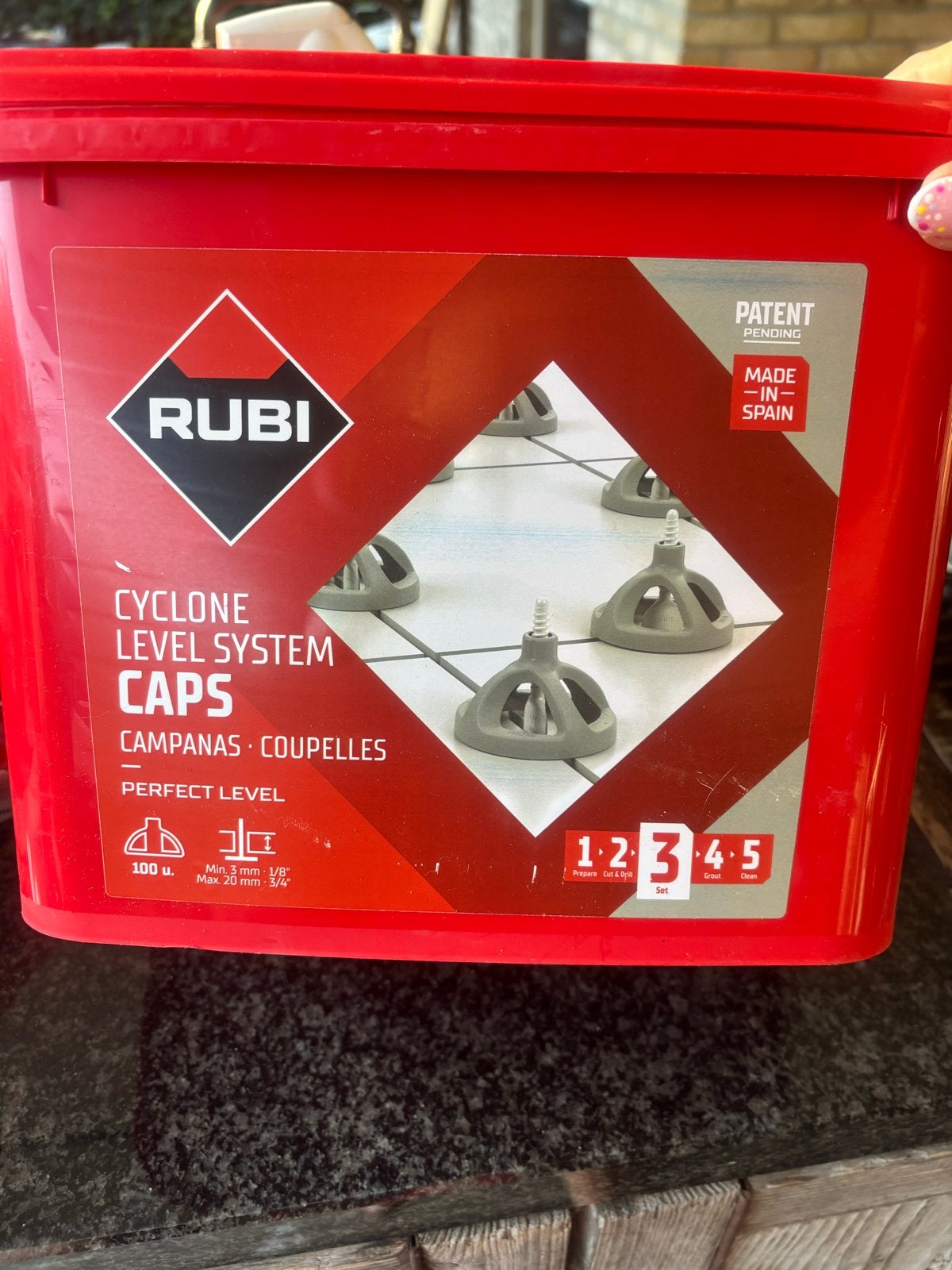 Rubi Cyclone Level System Caps 100 st+ 50 Plain Strips 5 mm, Doe-het-zelf en Verbouw, Tegels, Overige typen, Zo goed als nieuw