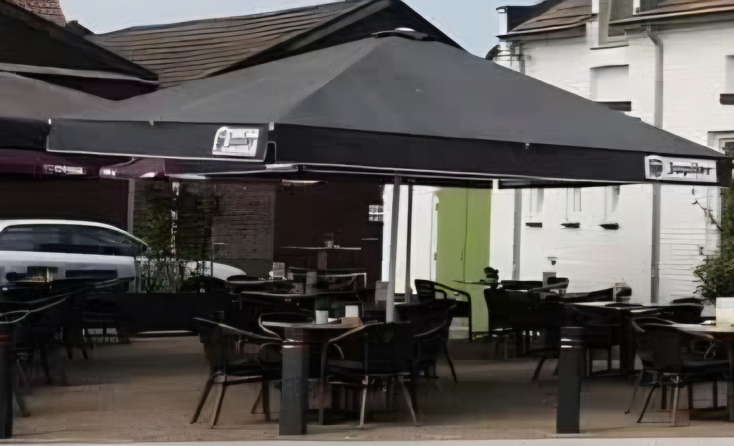 Originele Jupiler parasol 4x4 meter, Ophalen, Gebruikt, Overige typen, Waterdicht