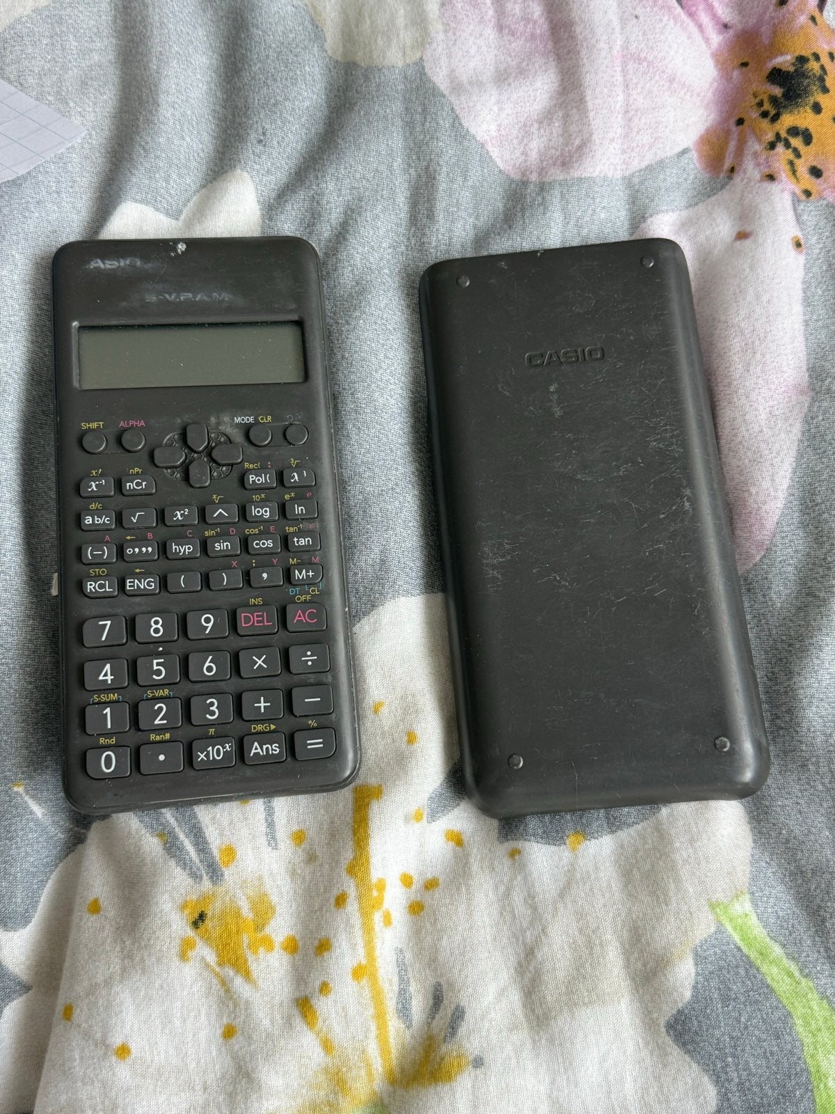 Casio FX-82MS Rekenmachine inclusief beschermdeurtje, Ophalen of Verzenden