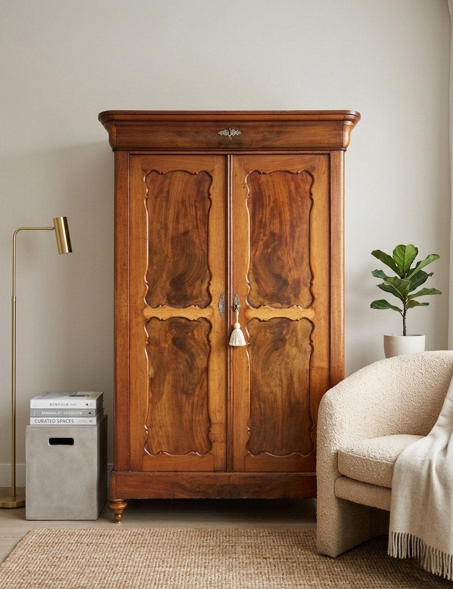 ⚠️OPRUIMING Antieke Biedermeier meidenkast vintage kast, Verzenden