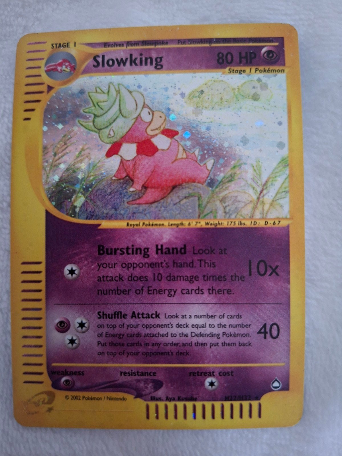 Slowking pokemon kaart., Ophalen