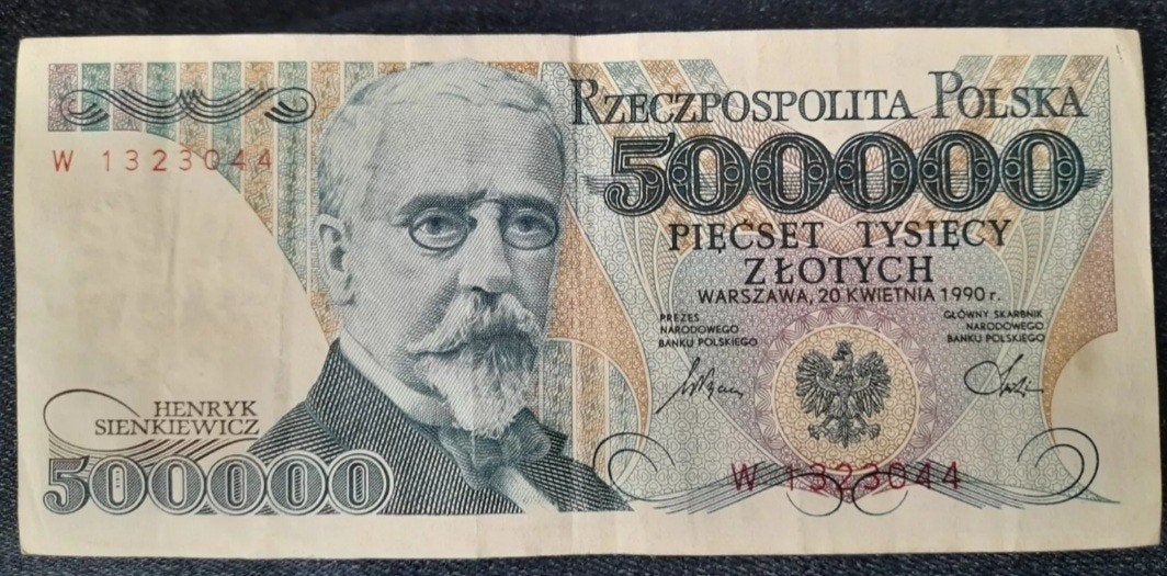 Bankbiljet Polen 500.000 Złotych, Postzegels en Munten, Ophalen of Verzenden, Polen, Los biljet