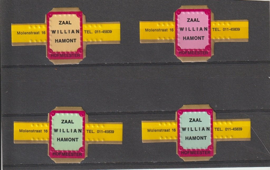 reeks 367  hofmeester 1-4    sigarenbanden, Ophalen of Verzenden, Zo goed als nieuw, Sigarenbandjes