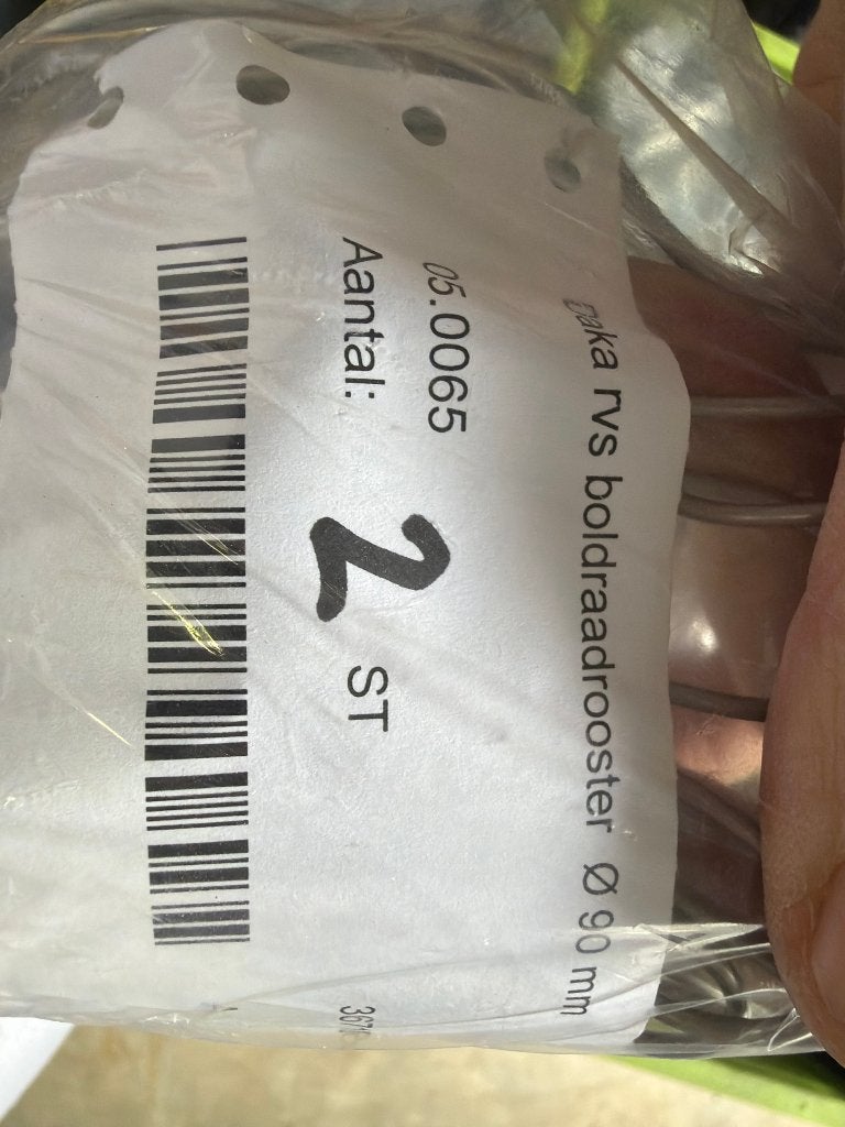 10x Daka RVS boldraadrooster 90 mm - bladvanger - nieuw, Doe-het-zelf en Verbouw, Ophalen of Verzenden, Nieuw, Zwart, Overige typen
