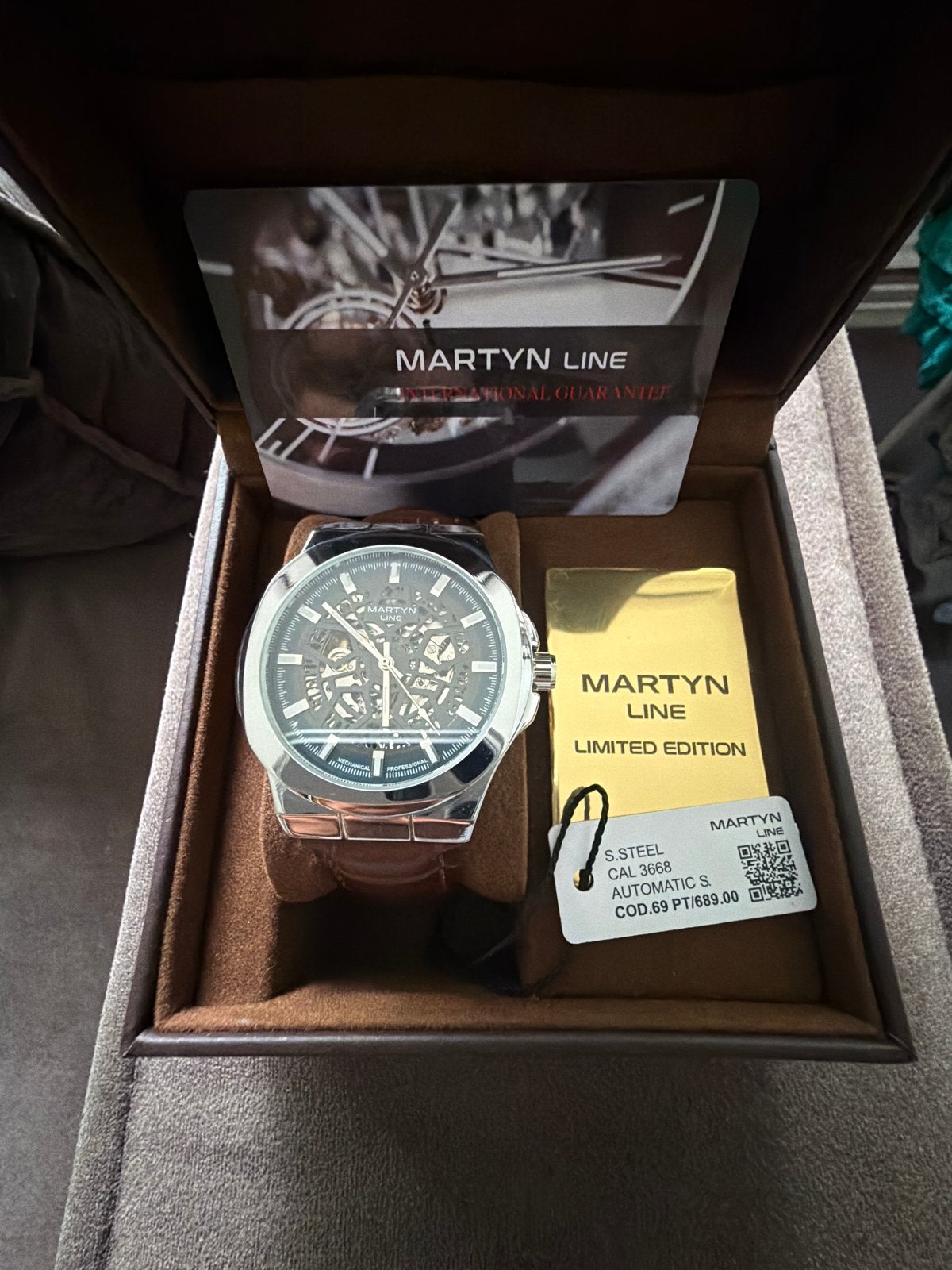 Martyn Line Automatisch Horloge - Limited Edition, Overige merken, Leer, Staal, Polshorloge