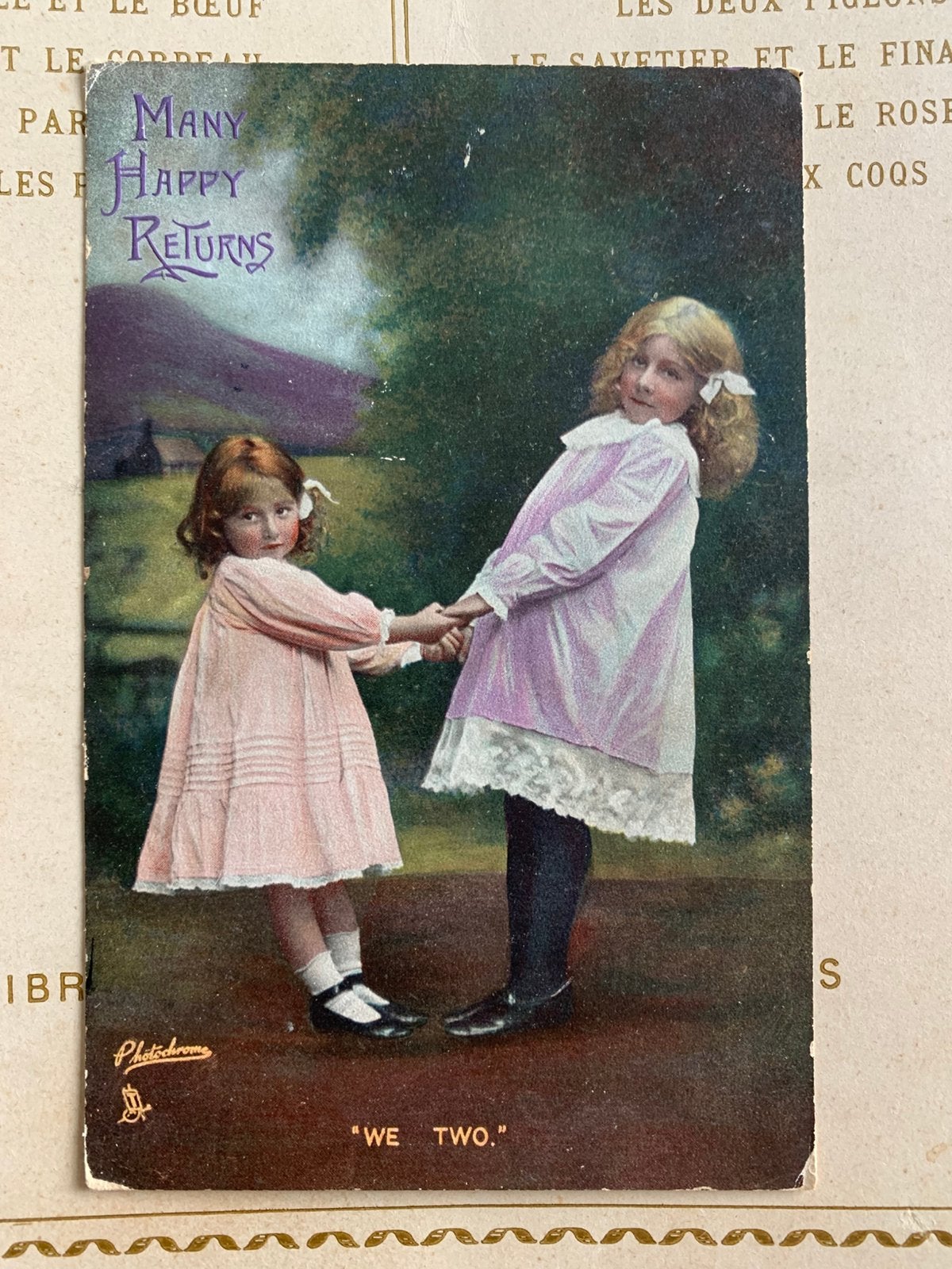 1907 Many happy returns - We two (HE), Ophalen of Verzenden, Voor 1920, Gelopen, Kinderen