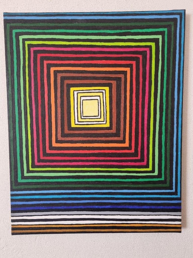 schilderij acryl op doek, Ophalen of Verzenden