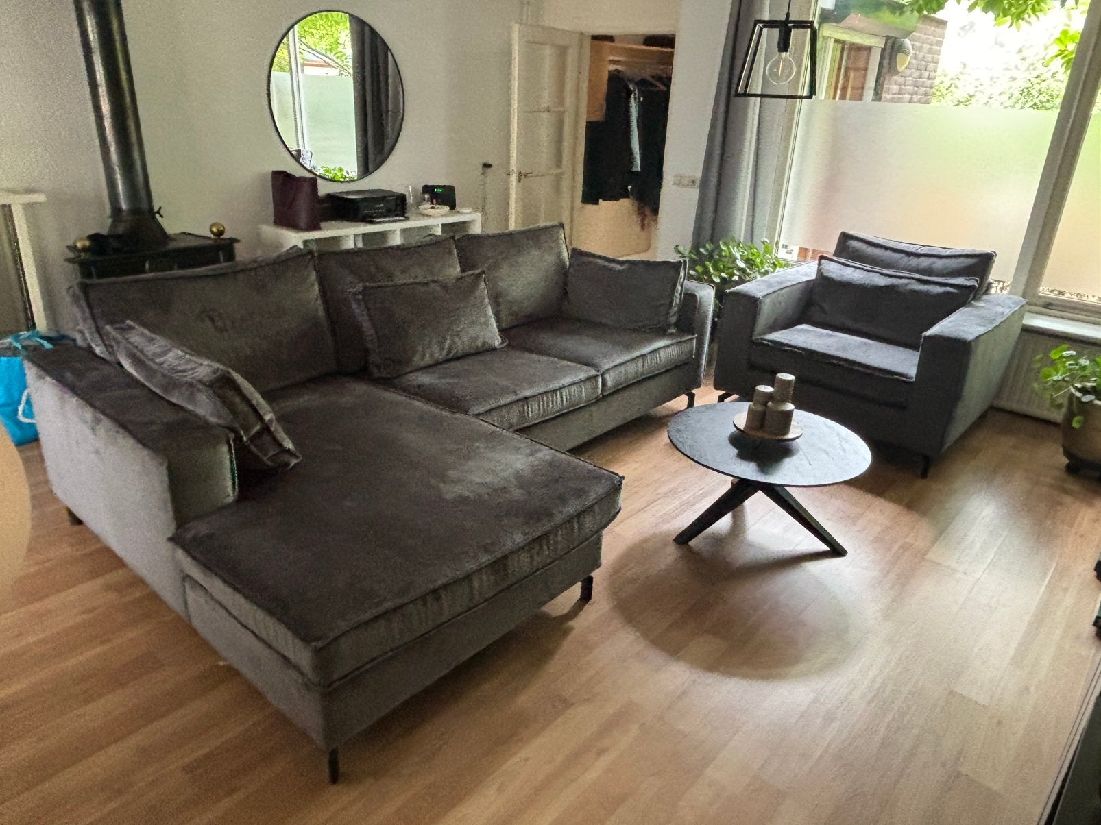 Hoekbank met fauteuil Nicolette van HACO - 9 mnd oud, Ophalen, Zo goed als nieuw, Stof